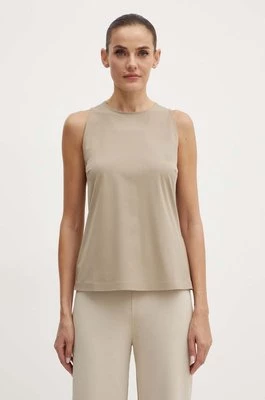 Max Mara Leisure bluzka kolor beżowy gładka 2426946027600