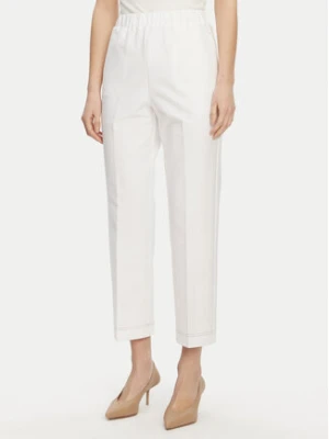 Max Mara Leisure Chinosy 2516781047650 Biały Regular Fit