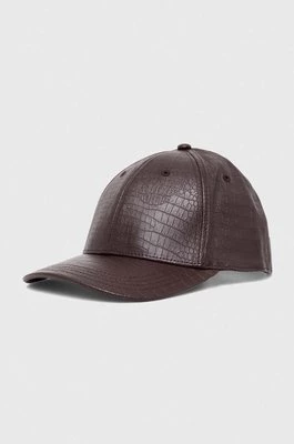 Max Mara Leisure czapka z daszkiem kolor brązowy gładka 2416571017600
