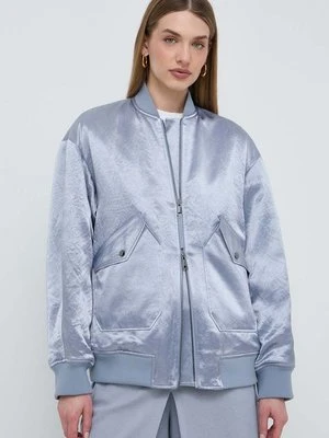 Max Mara Leisure kurtka bomber damski kolor niebieski zimowa oversize 2416481038600