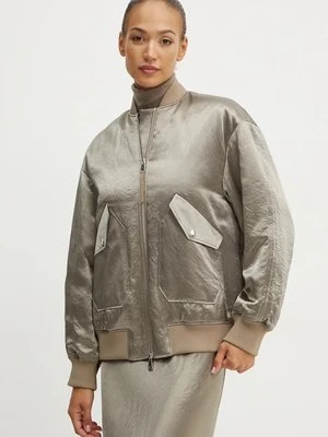 Max Mara Leisure kurtka bomber damski kolor zielony przejściowa 2426486048600