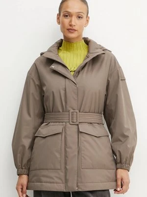 Max Mara Leisure kurtka damska kolor brązowy przejściowa oversize 2426486018600