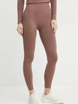 Max Mara Leisure legginsy damskie kolor brązowy gładkie 2516331017600