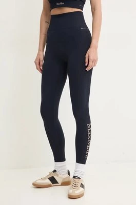 Max Mara Leisure legginsy damskie kolor granatowy z nadrukiem 2426336048600