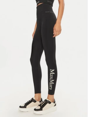 Max Mara Leisure Legginsy Fuoco 2426336048 Czarny Slim Fit