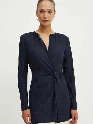 Max Mara Leisure narzutka kolor granatowy niezapinana gładka 2426916027600