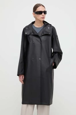 Max Mara Leisure płaszcz przeciwdeszczowy damski kolor czarny przejściowa oversize 2416021078600