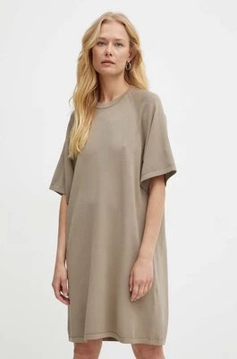 Max Mara Leisure sukienka kolor beżowy mini oversize 2426326017600