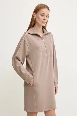 Max Mara Leisure sukienka kolor beżowy mini prosta 2426626048600