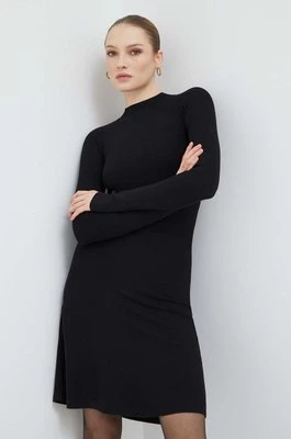 Max Mara Leisure sukienka kolor czarny mini rozkloszowana 2416321017600