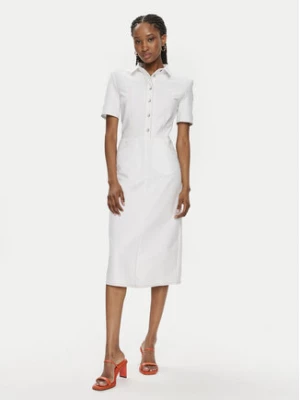 Max Mara Leisure Sukienka koszulowa Faro 2416621018 Biały Regular Fit