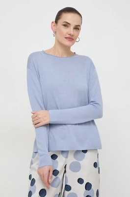 Max Mara Leisure sweter jedwabny kolor niebieski lekki 2416361028600