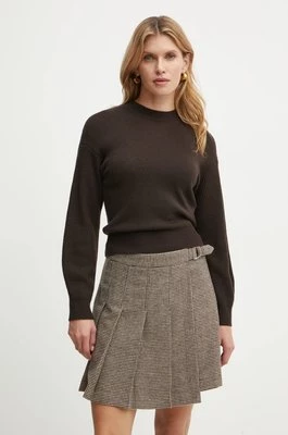 Max Mara Leisure sweter wełniany damski kolor brązowy lekki 2426366198600