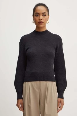 Max Mara Leisure sweter wełniany damski kolor szary lekki 2426366198600