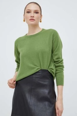 Max Mara Leisure sweter wełniany damski kolor zielony lekki 2416361047600