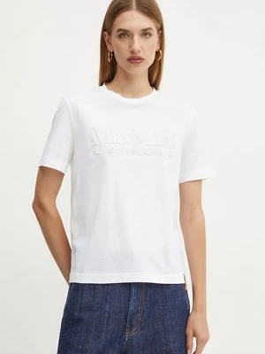 Max Mara Leisure t-shirt bawełniany damski kolor biały 2426946038600