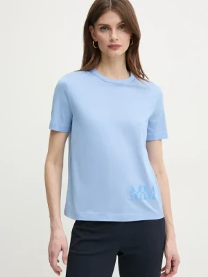 Max Mara Leisure t-shirt bawełniany damski kolor niebieski 2516941038600