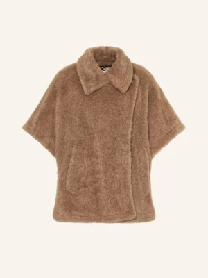 Max Mara Peleryna Tebe Z Dodatkiem Alpaki braun