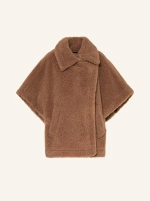 Max Mara Peleryna Tebe Z Wełną Z Wielbłąda braun
