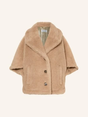 Max Mara Peleryna Z Futra Pluszowego Corvino Z Alpaką beige