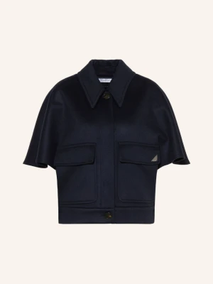 Max Mara Peleryna Z Kaszmiru Dream blau GRANATOWY