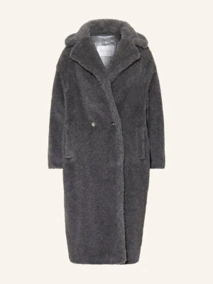 Max Mara Płaszcz Pluszowy Oversize Teddy grau SZARY