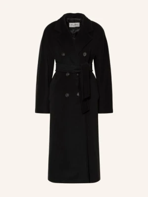 Max Mara Płaszcz Wełniany Madame schwarz