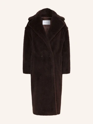 Max Mara Płaszcz Z Futra Teddy Tedgirl Z Alpaki braun CIEMNOBRĄZOWY