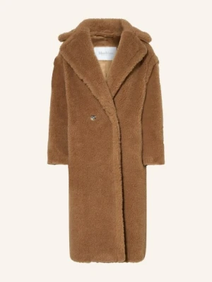 Max Mara Płaszcz Z Pluszowego Materiału Teddy Z Wielbłądziej Sierści braun