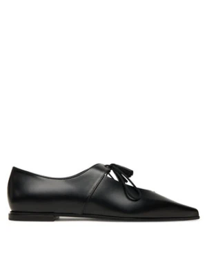 Max Mara Półbuty Laceup 2524526111600 Czarny