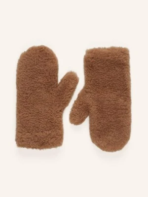 Max Mara Rękawiczki Jednopalcowe Ombrat Z Wielbłądziej Sierści braun