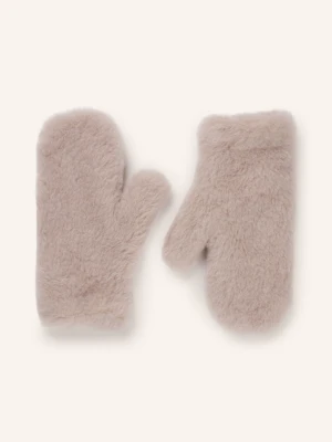 Max Mara Rękawiczki Z Jednym Palcem Ombrato Z Kaszmirem beige