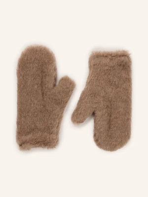 Max Mara Rękawiczki Z Jednym Palcem ombrato4 Z Alpaki beige