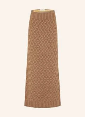 Max Mara Spódnica Z Dzianiny Z Wielbłądziej Sierści braun