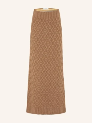 Max Mara Spódnica Z Dzianiny Z Wielbłądziej Sierści braun