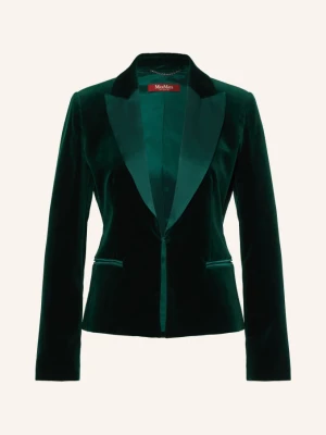 Max Mara Studio Aksamitna Marynarka Filante gruen CIEMNOZIELONY