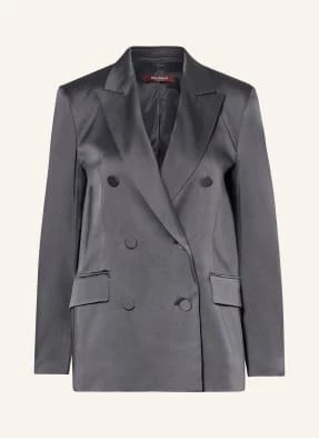 Max Mara Studio Blezer Satynowy Teiera grau