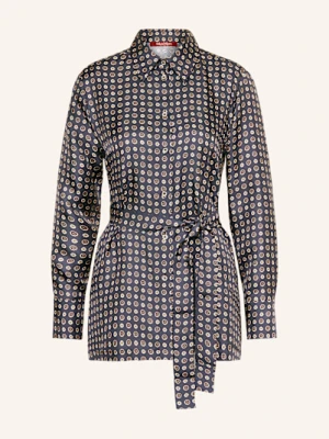 Max Mara Studio Bluzka Jedwabna Boccale blau