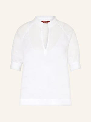 Max Mara Studio Bluzka Orvieto Z Falbanką weiss