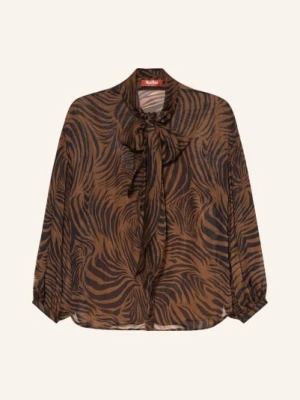 Max Mara Studio Bluzka Z Kokardą Ballata braun