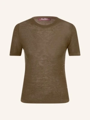 Max Mara Studio Dzianinowa Bluzka Lepre Z Cekinami gruen