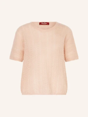 Max Mara Studio Dzianinowa Koszulka Terzo Z Dodatkiem Moheru rosa