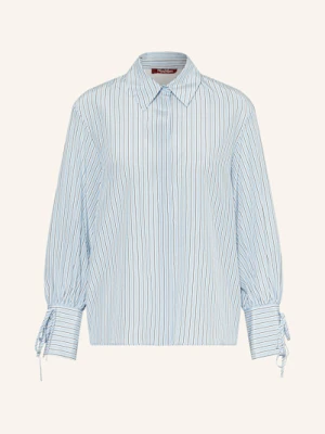 Max Mara Studio Koszula Armida Z Jedwabiu blau