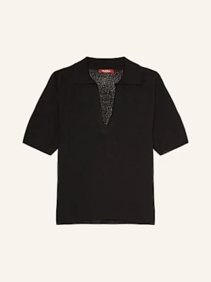 Max Mara Studio Koszulka Polo Z Dzianiny Casarsa schwarz