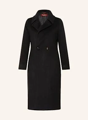 Max Mara Studio Płaszcz Wełniany Bcollag schwarz