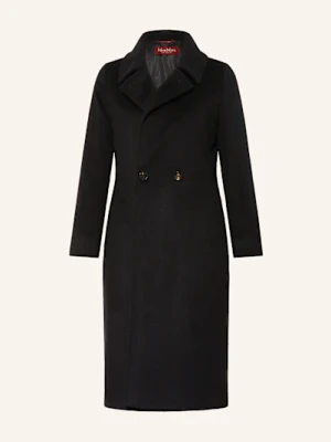 Max Mara Studio Płaszcz Wełniany Bcollag schwarz
