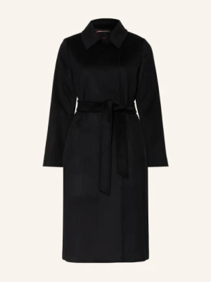 Max Mara Studio Płaszcz Wełniany Bcollag schwarz