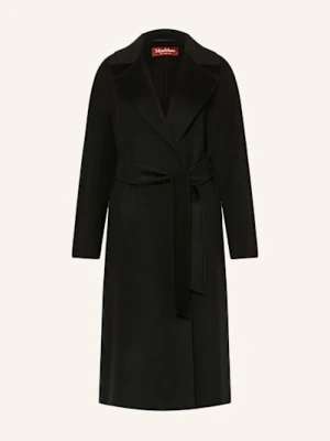 Max Mara Studio Płaszcz Wełniany Cles schwarz
