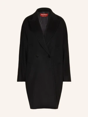 Max Mara Studio Płaszcz Wełniany Mastro schwarz CZARNY