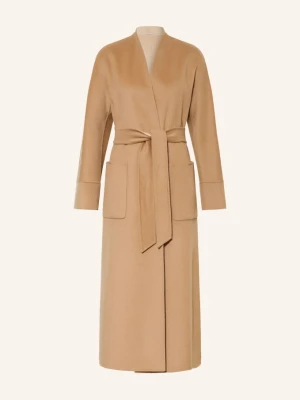 Max Mara Studio Płaszcz Wełniany Nodo Dwustronny braun CAMELOWY